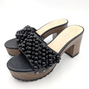 Jessica Simpson Telina Platform Slide Sandal Women's Black Size US10M EU42